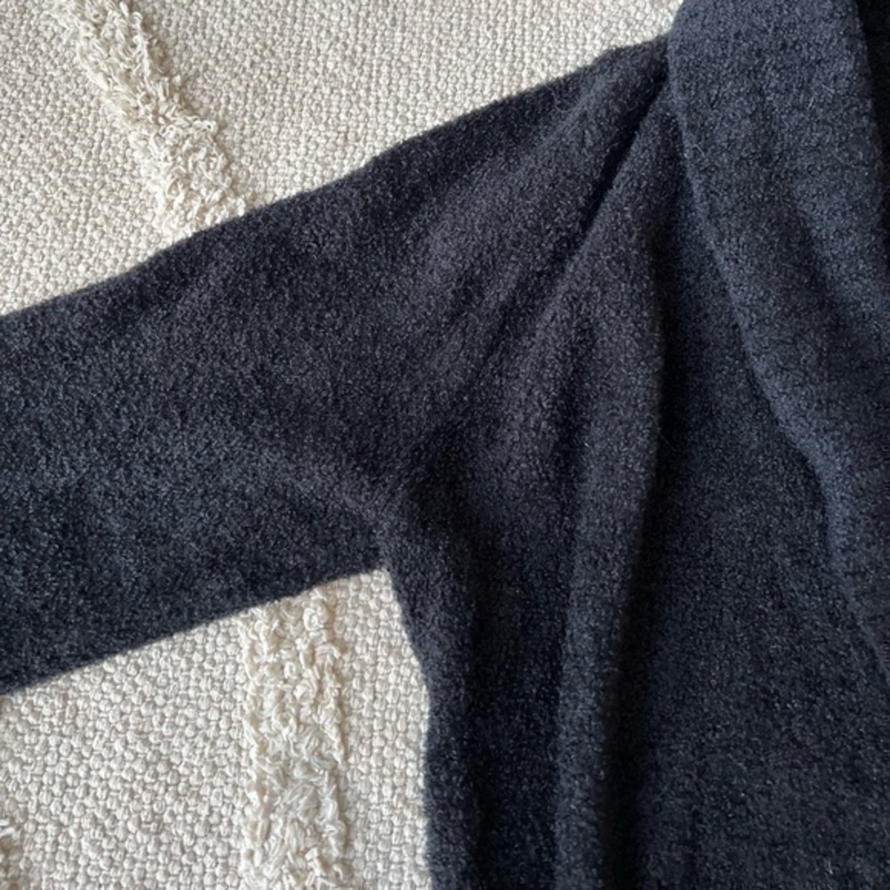Barefoot Dreams The Cozy Chic Lite Circle Black Open Front Cardigan Medium - Picture 6 of 11